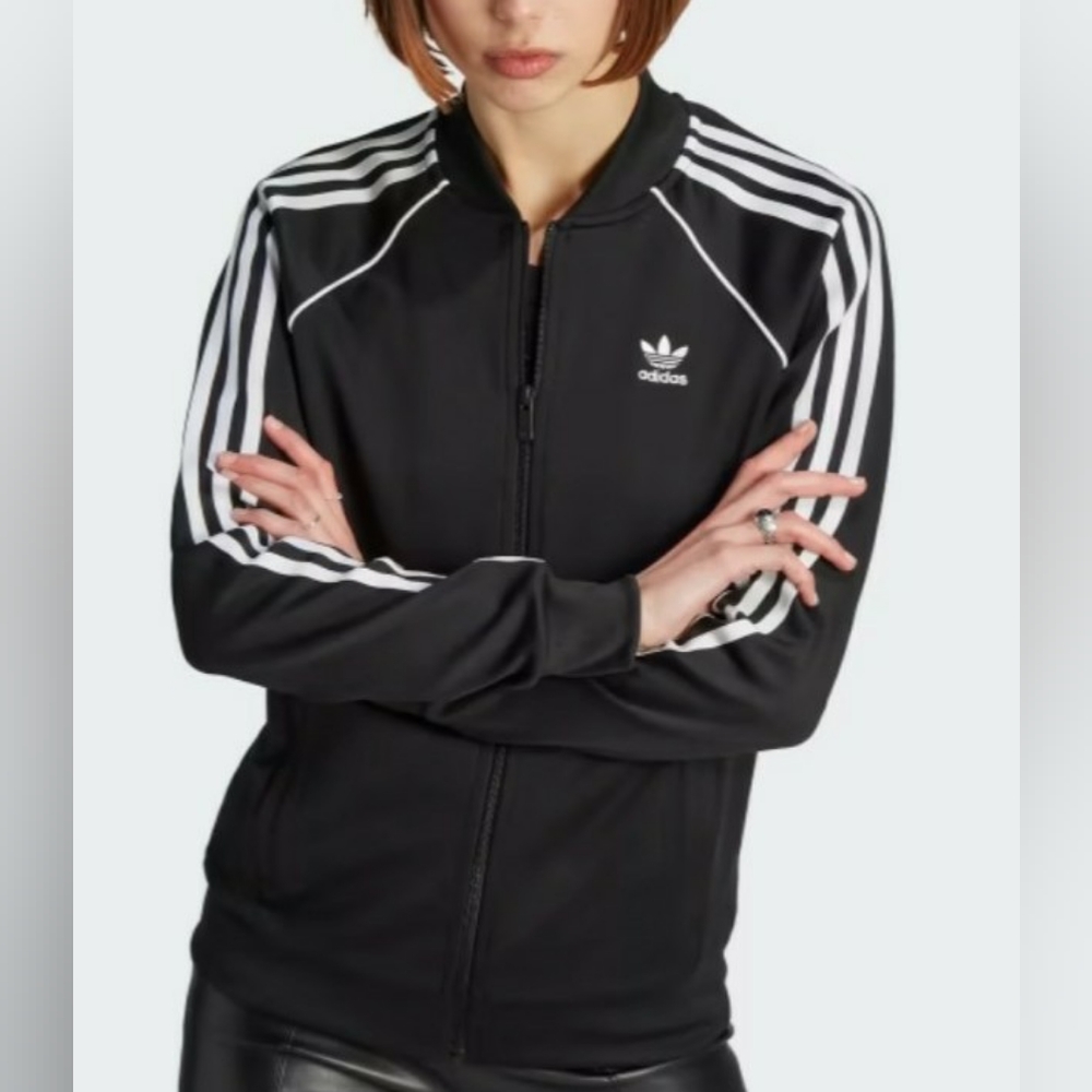Adidas SST TT (CE2392) Originals Classic Track Jacket Black/White sz. S Womens - Picture 14 of 14